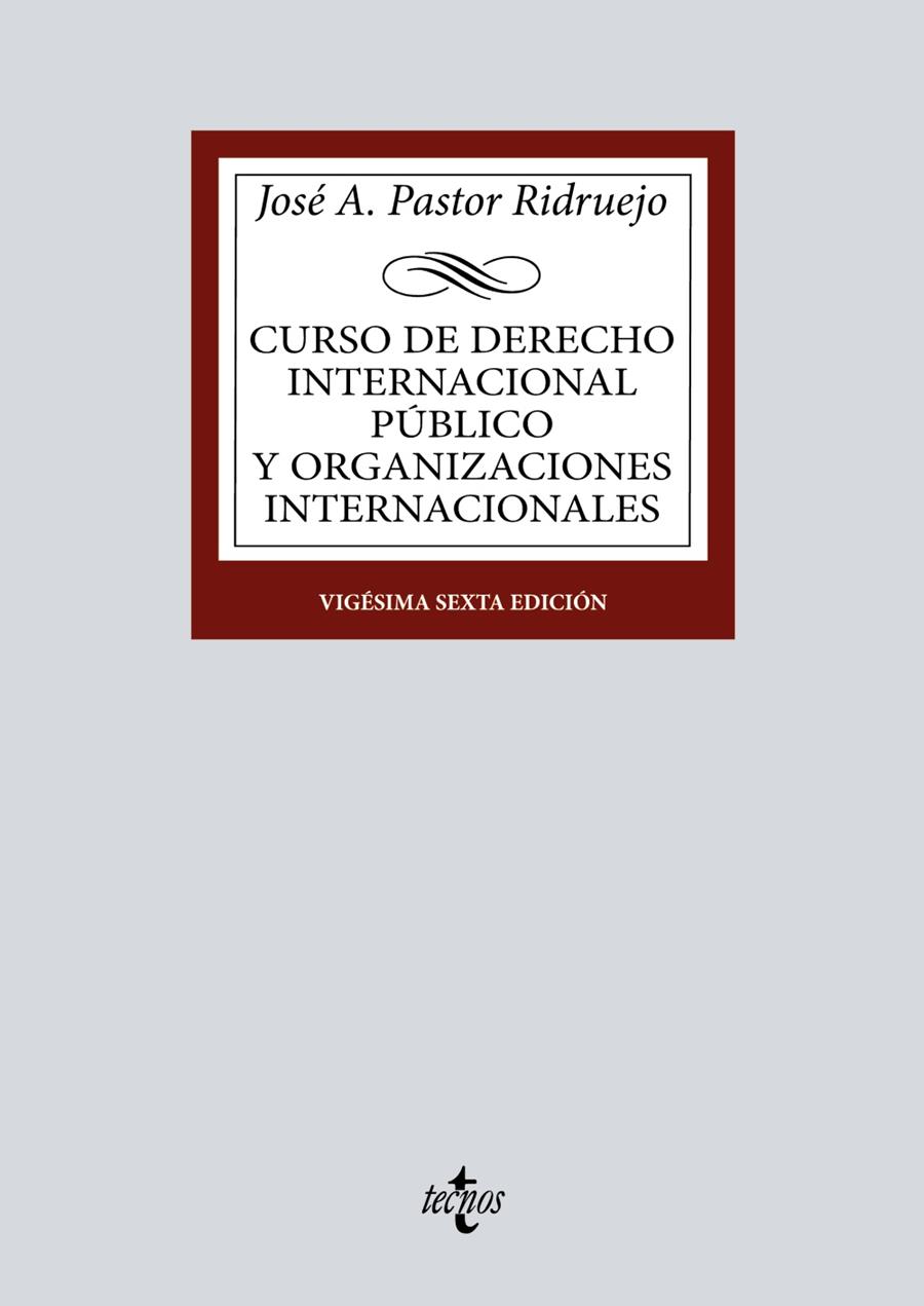 Curso de Derecho Internacional Público y Organizaciones Internacionales | 9788430985494 | Pastor Ridruejo, José  Antonio