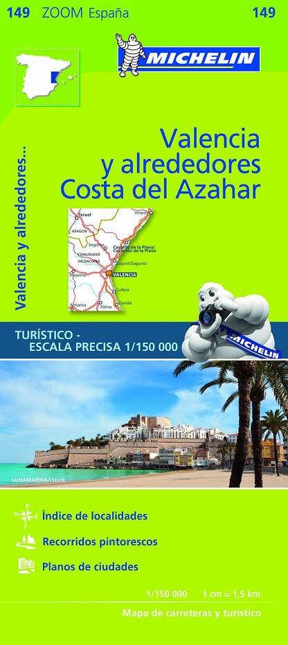 Mapa Zoom Valencia y alrededores / Costa del Azahar | 9782067218253 | AA.VV.