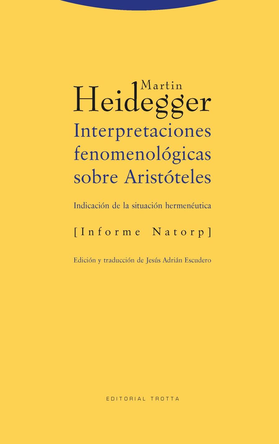 Interpretaciones fenomenológicas sobre Aristóteles | 9788481645521 | Heidegger, Martin