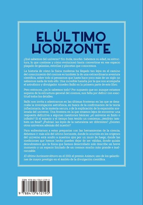 Último horizonte, Un | 9788413612195 | Balbi, Amedeo