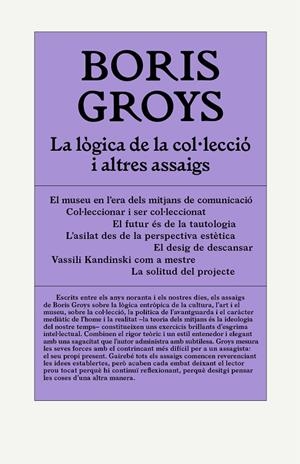 Lògica de la col·lecció i altres assaigs, La | 9788412230574 | Groys, Boris