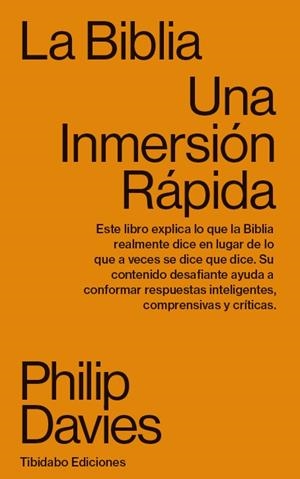 Biblia, La : Una inmersión rápida | 9788491178057 | Davies, Philip
