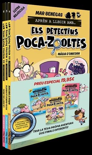 Pack Aprèn a llegir amb... Els detectius Poca-zooltes!  4,5 i 6: En lletra majúscula | 9791387782009 | Benegas, Mar