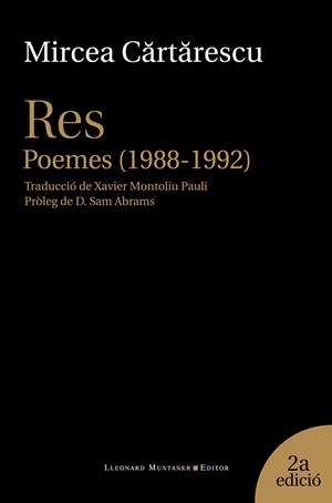 Res : Poemes (1988-1992) | 9788417153427 | Cartarescu, Mircea