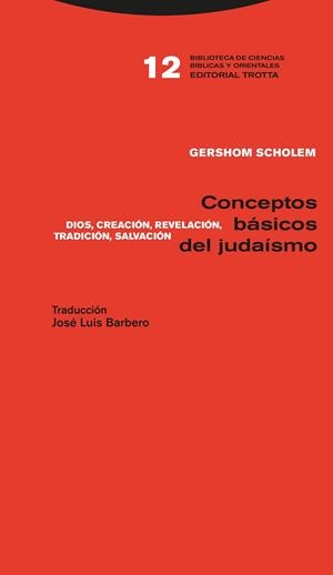 Conceptos básicos del judaísmo | 9788498797435 | Scholem, Gershom